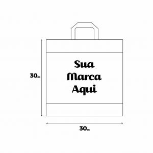 SACOLA PLÁSTICO ALÇA FITA - M PLÁSTICO DE ALTA DENSIDADE 30x30cm 1x0   